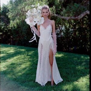 For Love & Lemons Faye Embellished Beaded Vintage Wedding Gown 4